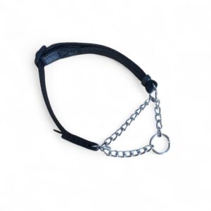 Half Check Dog Collar Black