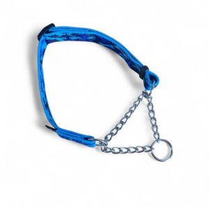 Half Check Dog Collar Blue Camo