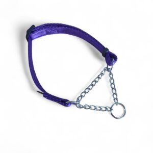 Half Check Dog Collar Purple