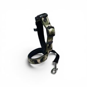 Simple Leader head collar for dogs green camo small