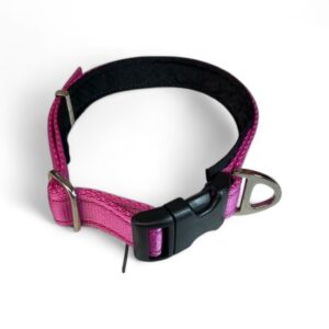 Neoprene Lined Dog Collar Pink