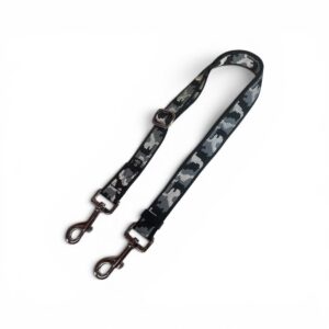 Car Boot Lead Car Seat Belt for dogs black grey camo reflective